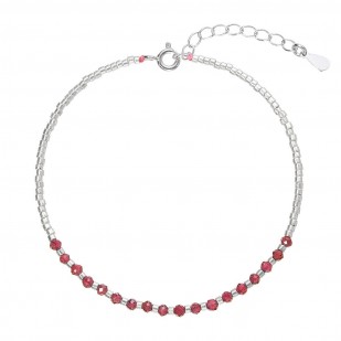 Stříbrný náramek s granáty 13112.3