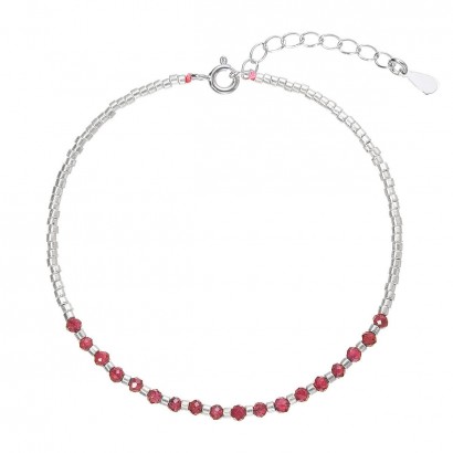 Stříbrný náramek s granáty 13112.3