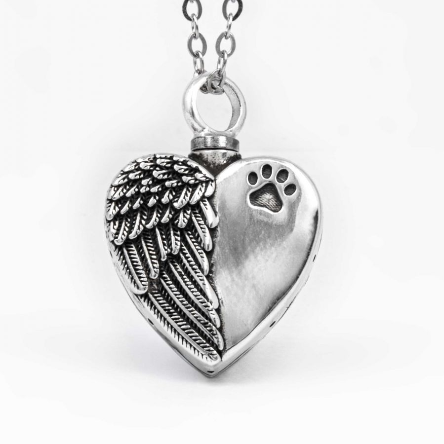 Stříbrný pietní náhrdelník křídlo a tlapka