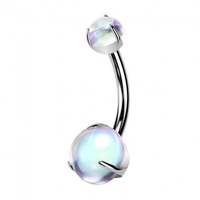 Piercing do pupíku měsíční kámen - TITAN (5 a 8 mm)