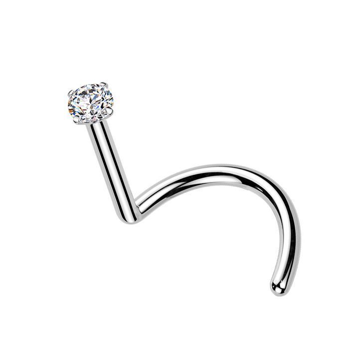 MARRE Luxusní piercing do nosu s Moissanit 0.03ct (2mm), TITAN - TM008-020