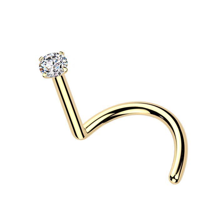 MARRE Luxusní piercing do nosu s Moissanit 0.03ct (2mm), TITAN - TM009-020