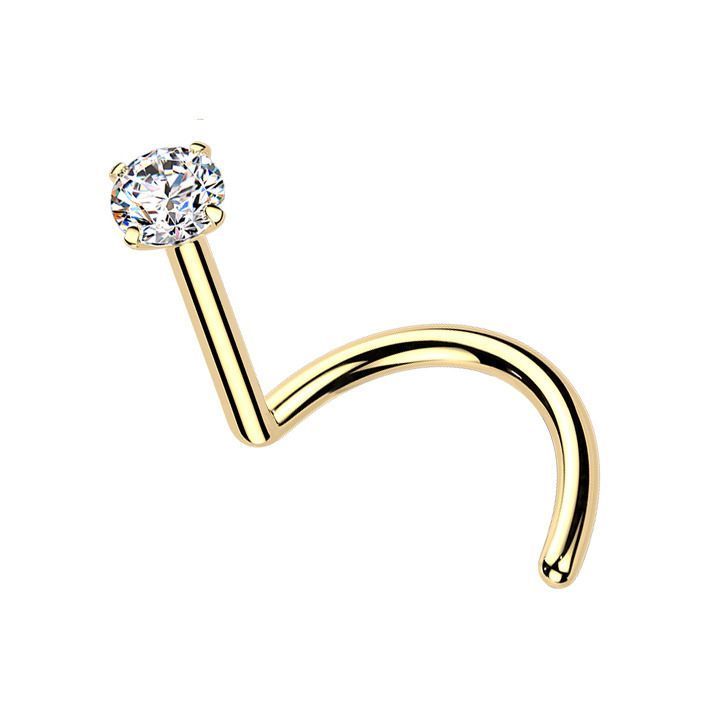 MARRE Luxusní piercing do nosu s Moissanit 0.06ct (2,5mm), TITAN - TM009-025