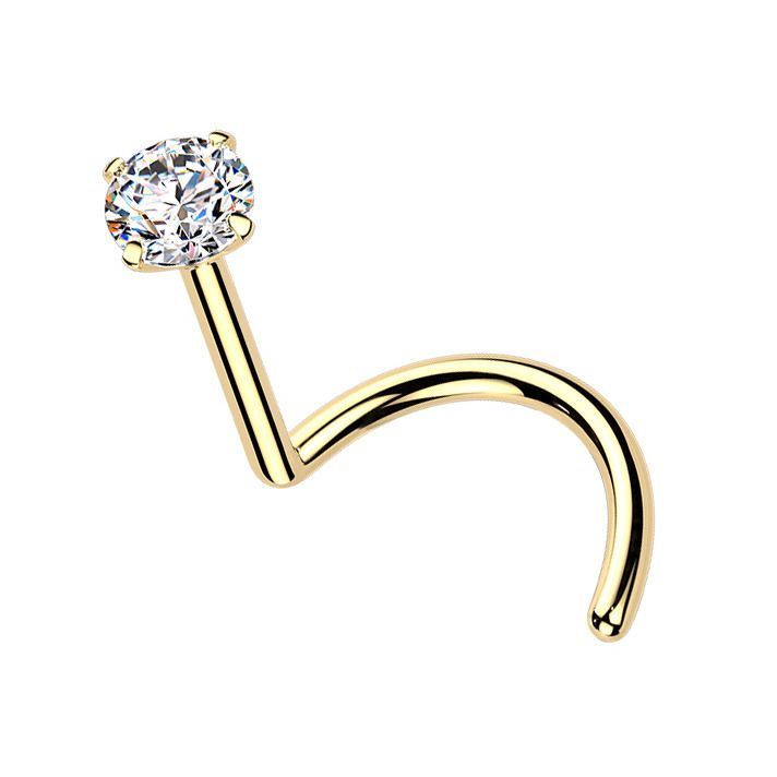 MARRE Luxusní piercing do nosu s Moissanit 0.11ct (3mm), TITAN - TM009-03
