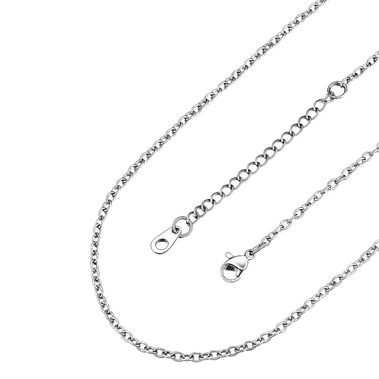 Levně S4U Očkový řetízek, tl. 1,2 mm, délka 45 + 5 cm - OPE1333-012-45