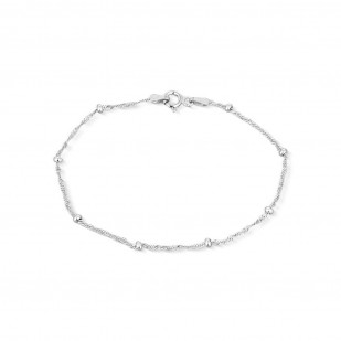 Stříbrný náramek s kuličkami 18 cm