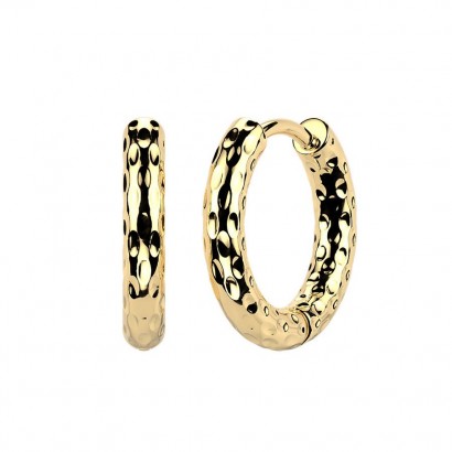 Zlacené ocelové náušnice kruhy 15 mm