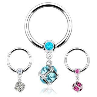 Piercing chirurgická ocel kroužek HWRSQ0436 (růžový)