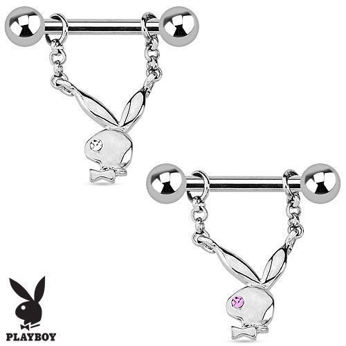 Piercing do bradavky Playboy HWPBK005 (růžový)