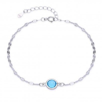 Stříbrný náramek s tyrkysovým kamenem