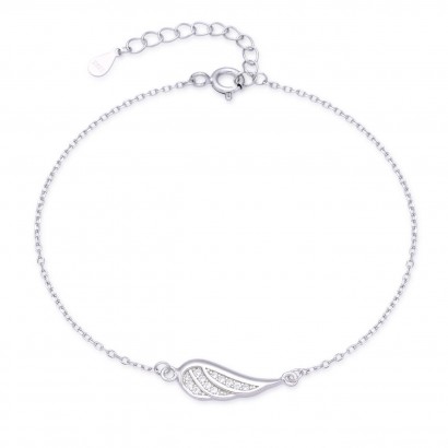 Dámský stříbrný náramek andělské křídlo