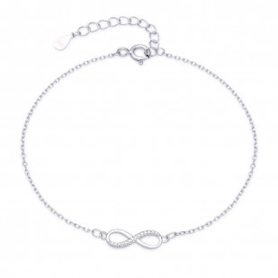 Stříbrný náramek nekonečno
