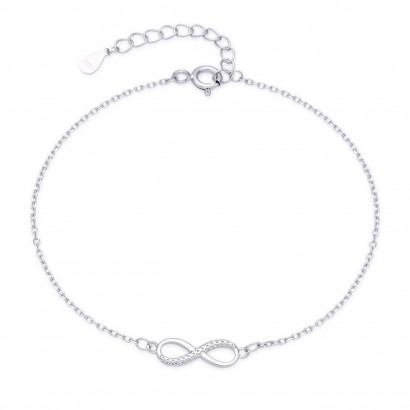 Stříbrný náramek nekonečno