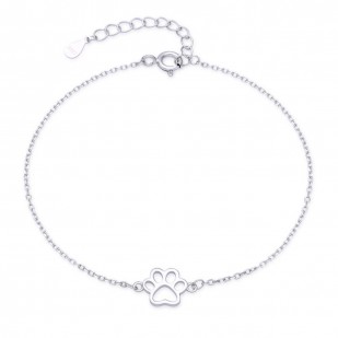 Dámský stříbrný náramek psí tlapka