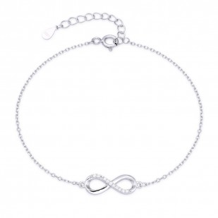 Stříbrný náramek nekonečno