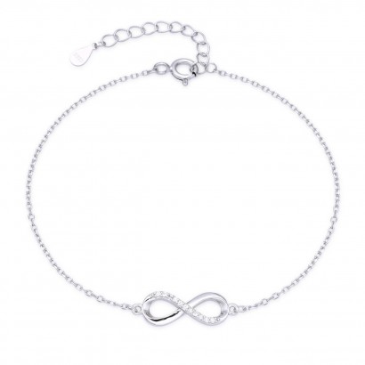Stříbrný náramek nekonečno
