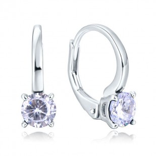Stříbrné dámské náušnice se zirkony