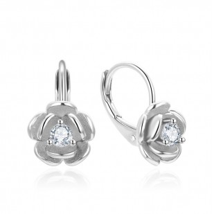 Stříbrné náušnice kytičky