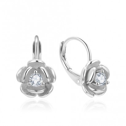 Stříbrné náušnice kytičky