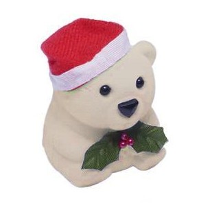 Vánoční dárková krabička na prsten - medvídek béžový