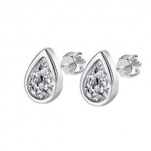 Stříbrné náušnice slzičky se zirkony