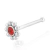 Piercing do nosu kytička červená