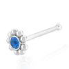 Piercing do nosu kytička tmavě modrá