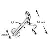 Labreta / piercing do ucha - had (1,2 x 8 mm)