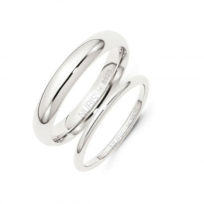 Snubní prsteny, stříbro AG 925/1000 - pár