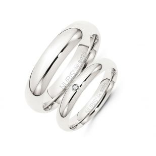 Snubní prsteny, stříbro AG 925/1000 - pár