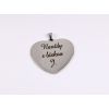 Ocelový přívěsek srdce 35 x 32 mm