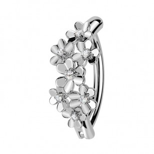 Piercing do pupíku s kytičkami