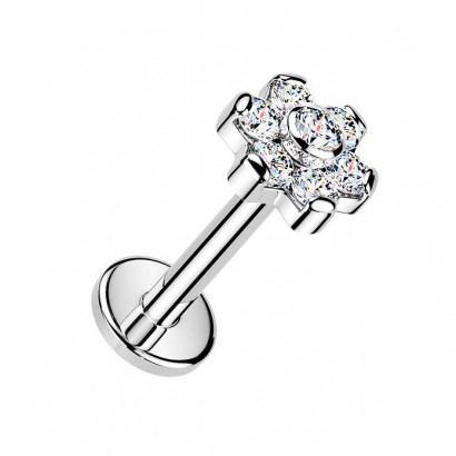 Piercing do brady - labreta kytička TITAN (1,2 x 6 mm)