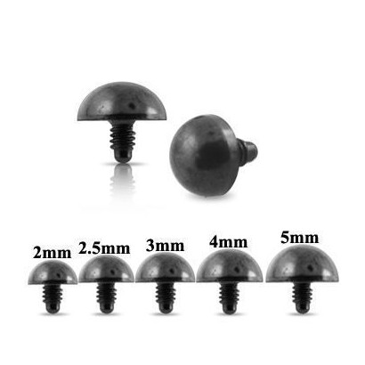 Náhradní díl k mikrodermálu černá půlkulička 2,5 mm