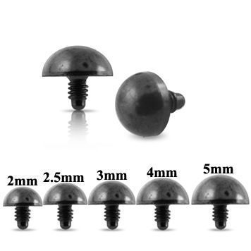 Levně Náhradní díl k mikrodermálu černá půlkulička 2,5 mm