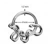 Ocelový piercing - segment kruh had (1,2 x 8 mm)