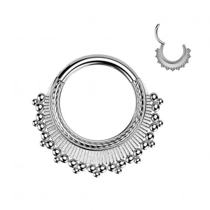 Ocelový piercing - segment kruh (1,2 x 10 mm)