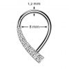 Piercing segment kruh TITAN (1,2 x 8 mm)