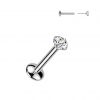Piercing do brady - PUSH IN labreta TITAN Moissanit 0.11ct (3mm)