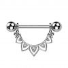 Ozdobný piercing do bradavky