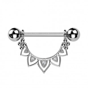 Ozdobný piercing do bradavky