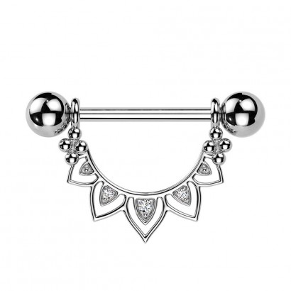 Ozdobný piercing do bradavky