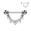 Ozdobný piercing do bradavky