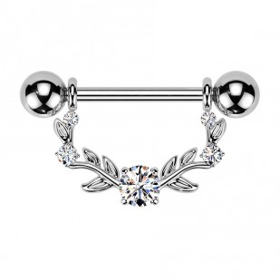 Ozdobný piercing do bradavky