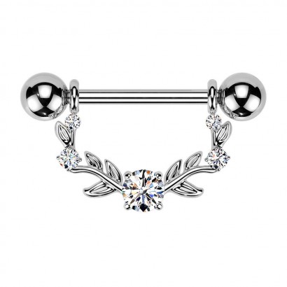 Ozdobný piercing do bradavky