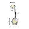 Ocelový piercing do pupíku (čirá)