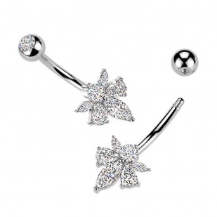 Zlacený piercing do pupíku včelka