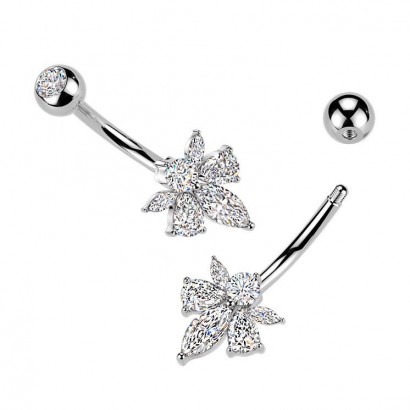 Zlacený piercing do pupíku včelka