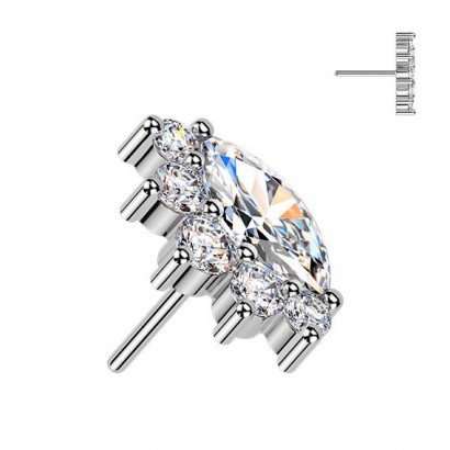 Ozdobná část k PUSH IN piercingu TITAN