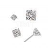 Ozdobná část k PUSH IN piercingu s Moissanitem TITAN, 0,18ct (3x3mm)